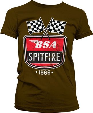 BSA Spitfire 1966 Girly Tee Damen T-Shirt Brown