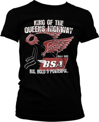 BSA King Of The Queens Highway Girly Tee Damen T-Shirt Black