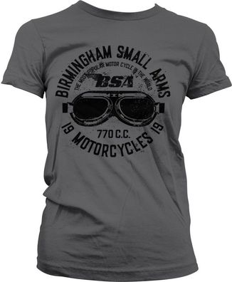 BSA Birmingham Small Arms Goggles Girly Tee Damen T-Shirt Dark-Grey