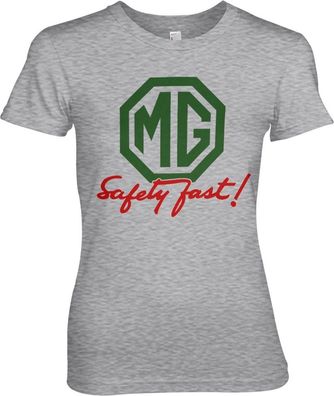 The MG Safely Fast Girly Tee Damen T-Shirt Heather-Grey