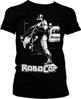Robocop Poster Girly Tee Damen T-Shirt Black
