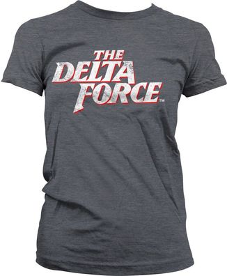 The Delta Force Washed Logo Girly Tee Damen T-Shirt Dark-Heather