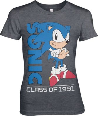 Sonic The Hedgehog Class Of 1991 Girly Tee Damen T-Shirt Dark-Heather