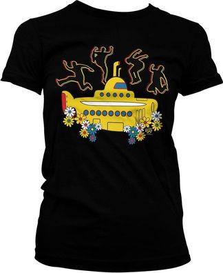 The Beatles Yellow Submarine Girly Tee Damen T-Shirt Black