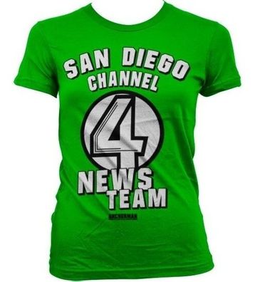 Anchorman San Diego Channel 4 Girly T-Shirt Damen Green