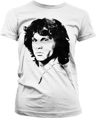 Jim Morrison Portrait Girly Tee Damen T-Shirt White