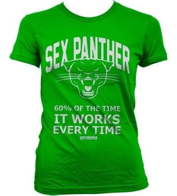 Anchorman Sex Panther Girly Tee Damen T-Shirt Green
