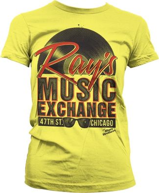 Blues Brothers Ray's Music Exchange Girly Tee Damen T-Shirt Yellow