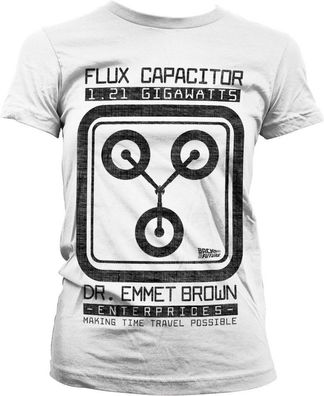 Back to the Future Flux Capacitor Girly Tee Damen T-Shirt White