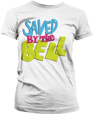 Saved By The Bell Distressed Logo Girly Tee Damen T-Shirt White
