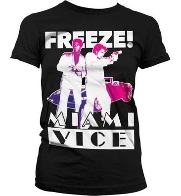 Miami Vice Freeze Girly Tee Damen T-Shirt Black