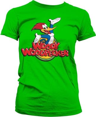 Woody Woodpecker Classic Logo Girly Tee Damen T-Shirt Green
