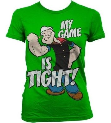 Popeye Game Is Tight Girly T-Shirt Damen Green