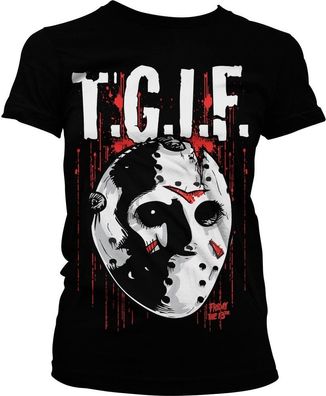 Friday The 13th T.G.I.F. Girly Tee Damen T-Shirt Black