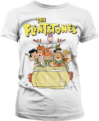 The Flintstones Girly Tee Damen T-Shirt White