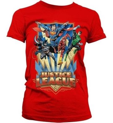 Justice League Team Up! Girly T-Shirt Damen Red