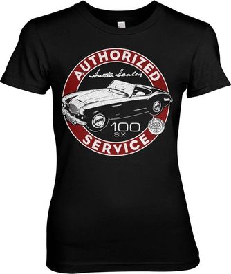 Austin Healey Authorized Service Girly Tee Damen T-Shirt Black