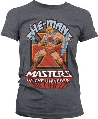 Masters Of The Universe He-Man Girly Tee Damen T-Shirt Dark-Heather