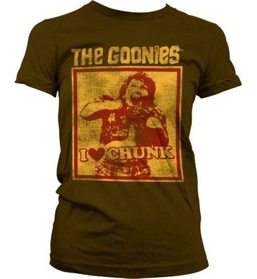 The Goonies I Love Chunk Girly T-Shirt Damen Brown
