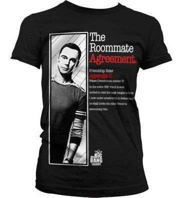 The Big Bang Theory The Roommate Agreement Girly Tee Damen T-Shirt Black