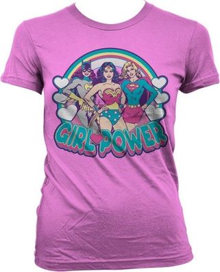 DC Comics Girlpower Girly T-Shirt Damen Pink