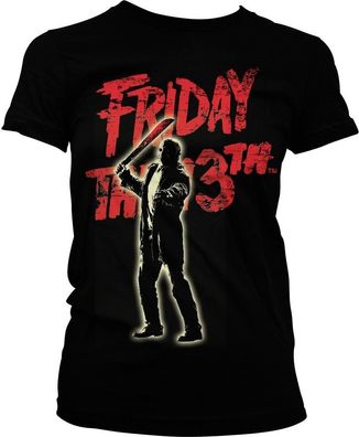 Friday The 13th Jason Voorhees Girly Tee Damen T-Shirt Black