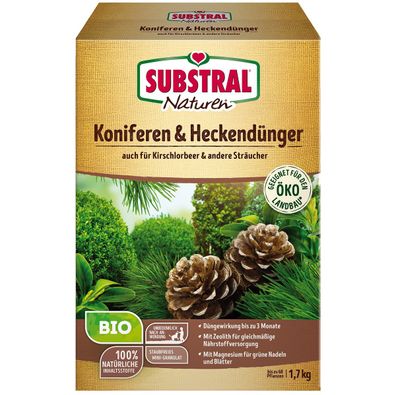 Substral® Naturen® BIO Koniferen- & Heckendünger 1,7 kg für bis zu 68 Pflanzen