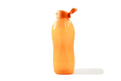 Tupperware To Go Eco 2 L orange + Halter Trinkflasche Clippverschluss Ökoflasche