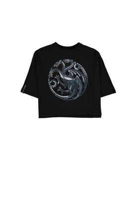 GOT - House of the Dragon - Women's Cropped T-Shirt Black