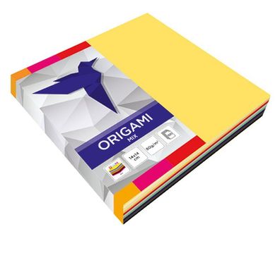 Origami-Papier 14X14cm Fluo + Pastellfarben 100 Blatt
