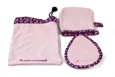 Tupperware FaserPro Abschmink-Set (3 Teile) rosa