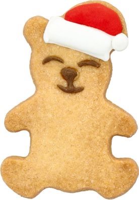 Teddy Bär Gesicht Weihnachten Plätzchen Ausstecher Advent Teddybär Mütze Tier