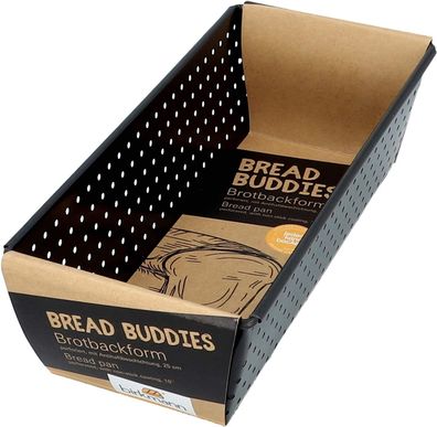 Brot Kasten Metall Form Perforiert Frühstück Backen Brotzeit Brunch Bread 25 cm