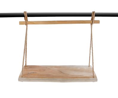 Teak Hänge Wand Regal - 50 x 23 cm - Balkon Deko Brett Pflanzen Blumen Tablett