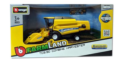 Bburago 18-31721 - New Holland Mähdrescher TC5.90 für Getreide (gelb) Harvester
