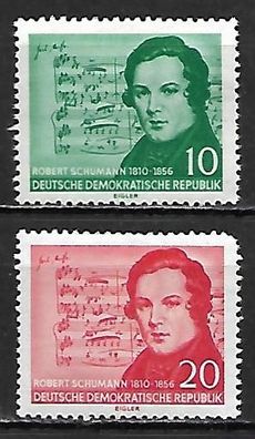 DDR postfrisch Michel-Nummer 541-542 mit Falzrest