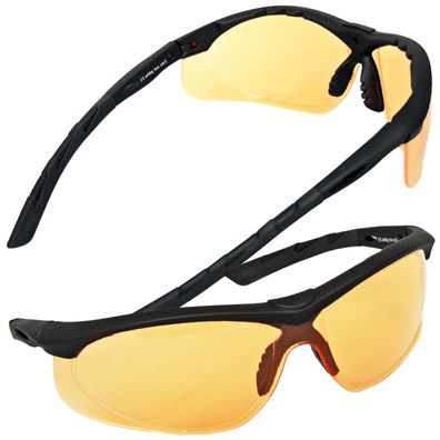 Swiss Eye "Lancer yellow" Sportbrille Sonnenbrille Halbrand schwarz mit Brillenbeutel