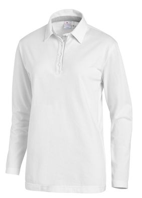 Leiber Polo-Shirt mit Langärmeln 08/2638/0129 Weiß/ Silber
