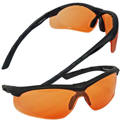Swiss Eye "Lancer orange" Sportbrille Sonnenbrille Halbrand schwarz mit Brillenbeutel