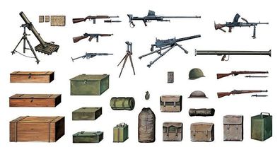 Italeri WWII Waffen + Zubehör 510000407 Maßstab 1:35 Nr. 407 Bausatz