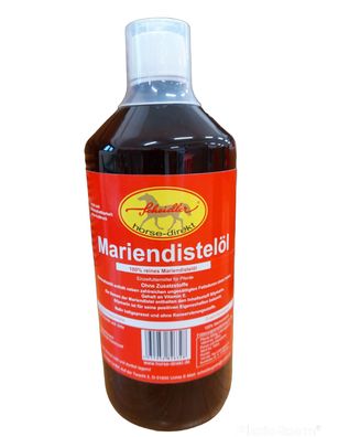 horse-direkt Mariendistelöl 1 L Flasche für Pferd und Hund