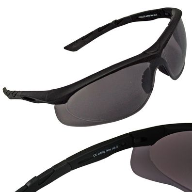 Swiss Eye "Lancer smoke" Sportbrille Sonnenbrille Halbrand schwarz mit Brillenbeutel