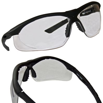 Swiss Eye "Lancer clear" Sportbrille Sonnenbrille Halbrand schwarz mit Brillenbeutel
