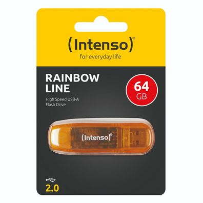 Intenso USB Stick Speicherstick Rainbow Line Farbig USB Datenspeicher 64GB