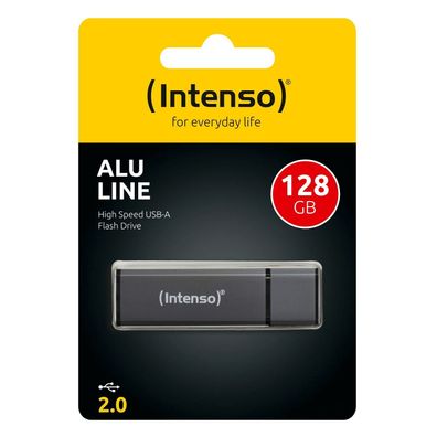 Intenso USB Stick Alu Line 2.0 USB Flash Drive Datenspeicher stick 128GB Grau