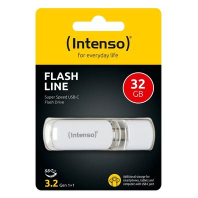 Intenso Flash Line Stick Typ C USB 3.2 Speicherstick Schnell 32GB 64GB 128GB
