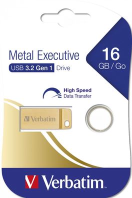 Verbatim Executive USB Stick Metall Gold USB 3.2 16GB 32GB 64GB Speicherstick