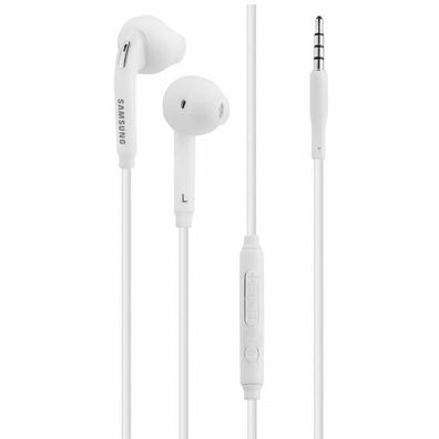Samsung In-Ear Headset Für Oppo A12 Smartphone Kopfhörer Mikrofon - Weiss