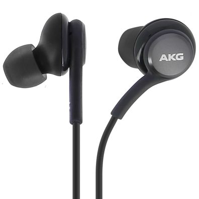 Samsung AKG Kopfhörer Für Oppo A12 Headset Schwarz Fernbedienung + Mikrofon