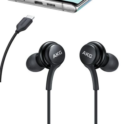 AKG Samsung Headset USB Type-C Für Xiaomi Poco X3 NFC Kopfhörer Schwarz